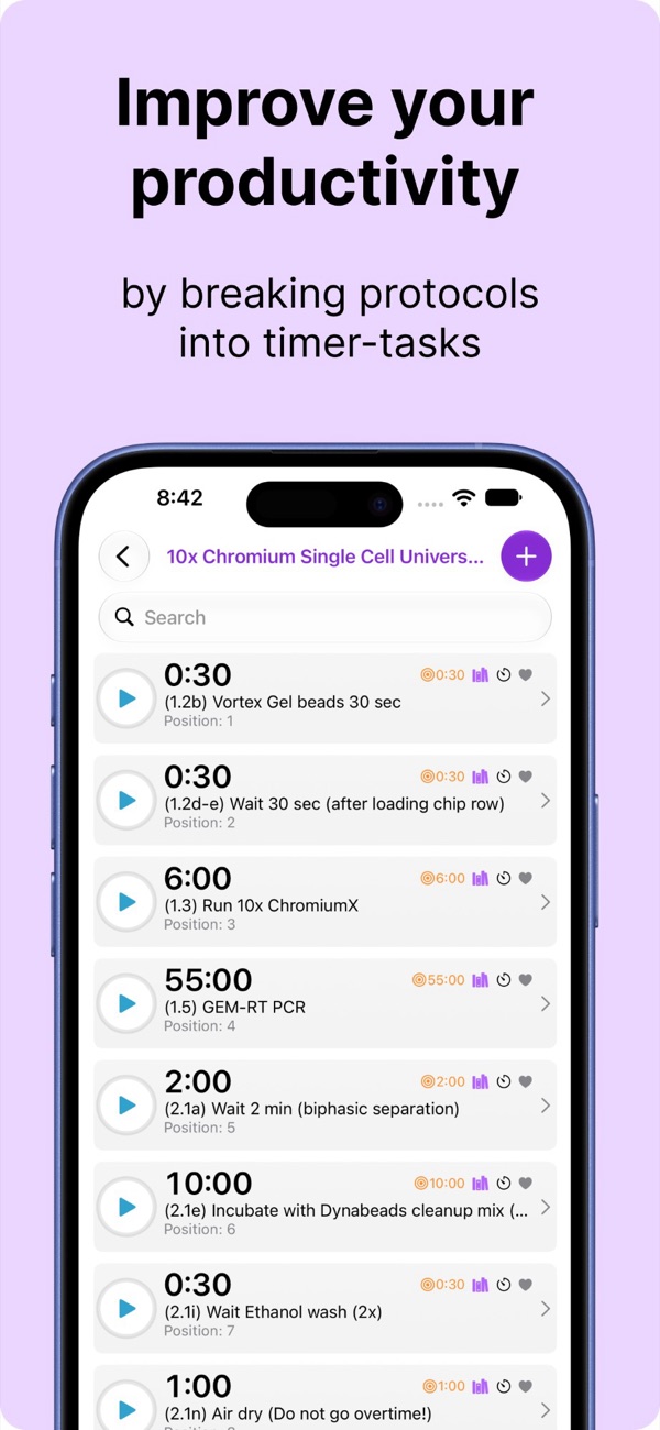 A 10x Chromium protocol broken into timer-tasks
